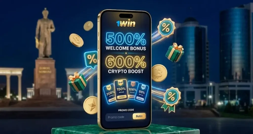 Бонуси истифодабарандагони нав 1win то 500% ё 600% бо крипто